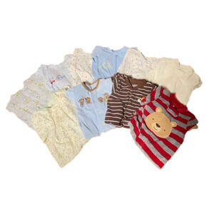 BUNDLE of Baby Boy Pajama Bodysuits Footies 0-3-6 Mo.
